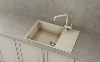 Кухонная мойка Ulgran Quartz Prima 760-10 песок